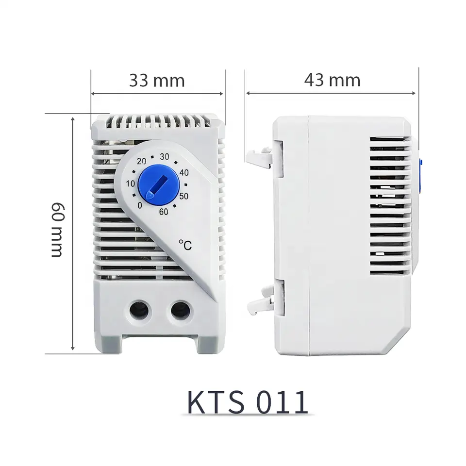 KTS 011 الصغيرة المدمجة ثنائية المعدن منظم درجة الحرارة ترموستات