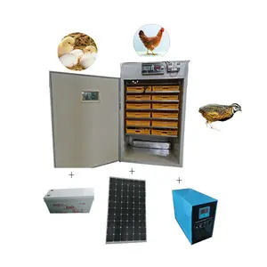Fabricante de fábrica, incubadora inteligente de huevos de gallina 1000, incubadora automática de energía solar para incubar huevos de gallina