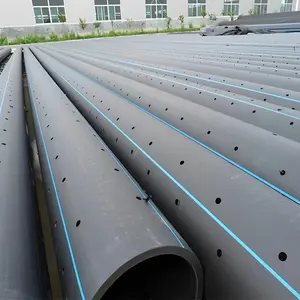 Hdpe Perforated Drainage Pipe 100mm 110mm Sdr11 Dn150 160mm 200mm 250mm 280mm Pe Water Pipe For Irrigation