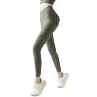 Ln195 lifting des fesses fitness pantalon d'entraînement blanc contrôle du ventre pantalon de yoga leggings