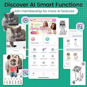 미니 휴대용 즉석 사진 프린터용 온도계, 휴대폰 호환 IOS/안드로이드, 저널/DIY/학습용, 크리스마스 어린이 선물 - Product Image 4