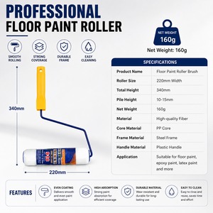 Professional Floor <b>Paint</b> <b>Roller</b> Brush Tool for Epoxy Polyurethane Floor Coating Application - Product Image 3