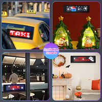 Letrero LED Programable Inteligente para Automóvil, Tablero de Pantalla Flexible con USB de 5 V para Publicidad en Tiendas