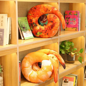 Factory Direct Großhandel Kreative Garnelen U-förmige Nacken kissen Plüsch Spielzeug Kissen Kissen Büro Mittagspause Schlaf kissen - Product Image 4