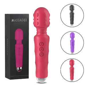 Vibrazione di ricarica Usb a 20 canali a 8 velocità Av Stick altri prodotti per massaggi per adulti Sex Toy Magic Personal Full Body bacchetta vibratore - Product Image 1