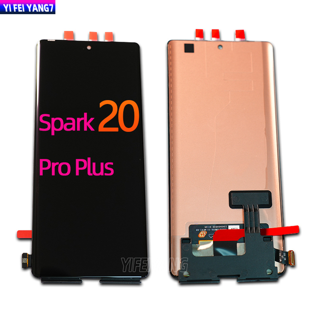 Original 6.78 " AMOLED KJ7 Touch Digitizer Screen for Tecno Spark 20 Pro Plus for Infinix 20 Pro+ Plus OLED Replacement Phone