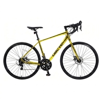 Vélo de route à pignon fixe 26 pouces 27 vitesses en acier haute teneur en carbone, ultra-léger, pour adultes, idéal pour la ville et les trajets quotidiens, et l'exercice sur route.