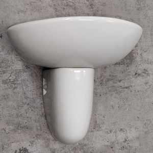 Sades Wandmontiertes Waschbecken Einlochbecken 500x420mm Einteiliges Keramikbecken - Product Image 3