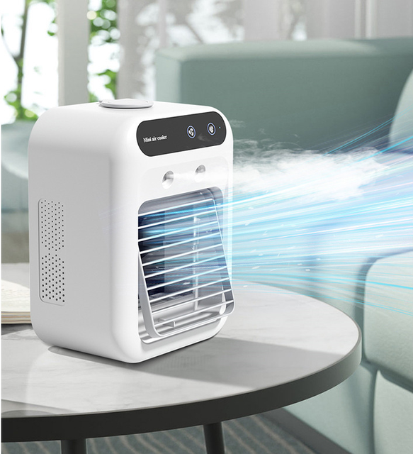 Portable Mini USB Rechargeable Air Conditioner Humidifier Fan for Garage Outdoor & Hotel Use Price