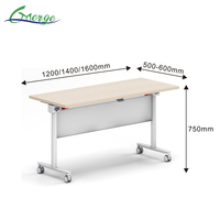 Table pliante mobile en bois moderne, vente en gros, table de réunion pliable, installation rapide pour salle de conférence, salle de conseil, bureau d'entreprise