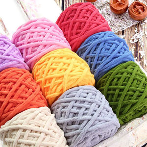 Fil chenille 100% polyester, fil recyclé écologique mélangé, fil Zpagetti résistant, tricot à la main, teinture estampée, antistatique - Product Image 3