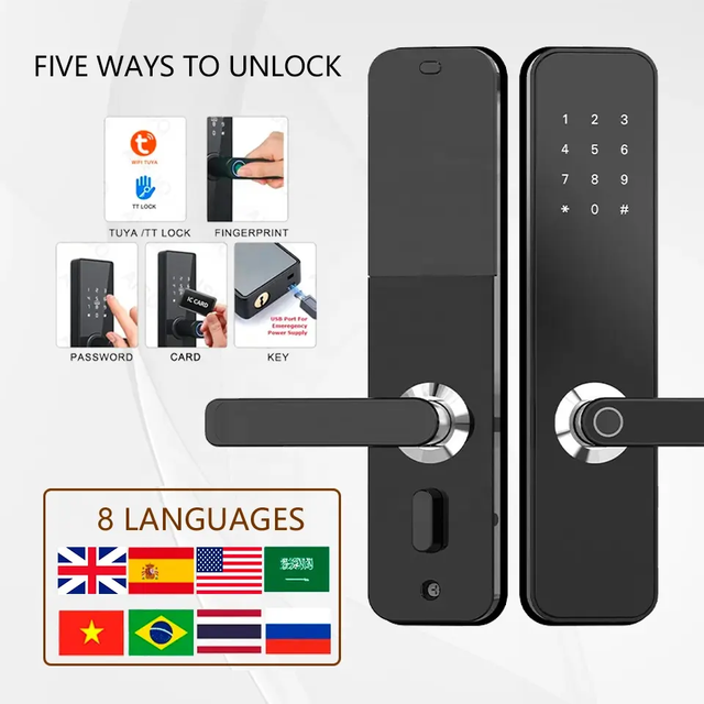 Smart Door TT Lock APP Aluminum Alloy Smart Aqua Guard Lock