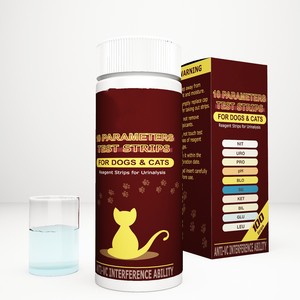Bandelettes de test <span class=keywords><strong>urinaire</strong></span> pour chiens, chats et animaux de compagnie, 10 paramètres : pH, infections, diabète, test vétérinaire - Product Image 3