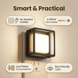 Veilleuse LED à intensité variable avec capteur crépusculaire, lumière blanche chaude intelligente pour chambre d'enfant, salle de bain, couloir, escalier - Product Image 3