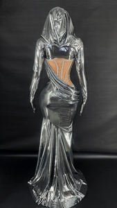 Novance Y4443 abbigliamento donna abiti da sera all'ingrosso per le donne vestito lungo elegante di cristallo nuovo disegno - Product Image 6