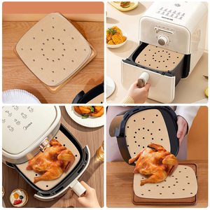 Air Fryer Perforated Disposable Non-stick Oil-Free Parchment Paper <b>Baking</b> Liners 23cm Oven Safe - Product Image 6