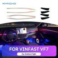 Kit d'éclairage ambiant LED KYNCHIO pour VINFAST VF7, symphonie de 64 couleurs, lampe décorative de voiture 12V, éclairage intérieur de voiture aux couleurs de rêve