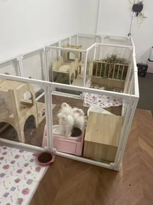 Düğme kapatma ile Modern akrilik Pet çitleri katı tasarım-ayrılabilir ve büyük orta ve küçük köpekler için katlamak kolay - Product Image 4