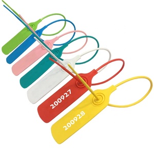 Bán Buôn Tùy Chỉnh In Ấn Logo Đầy Màu Sắc An Ninh Khóa Chống Giả Giày Nhựa Treo Thẻ Con Dấu Dải Cho Quần Áo - Product Image 1