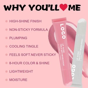 סיטונאי מינרל נוזלי חמוד צבע השפה ברק בתפזורת צבע קרם לחות מט נצנצים שמן שפתיים מלא איפור מבריק - Product Image 3