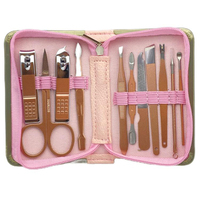 WELLFLYER-Ensemble de manucure en acier inoxydable, ensemble de 11 coupe-ongles portable, sac à fermeture éclair, ensemble de soins de beauté pour le voyage, nouveauté MS-1011