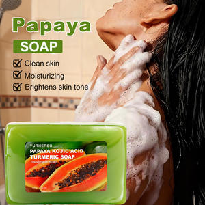 Sapone Naturale alla Papaya per Pulizia Delicata e Schiarimento della Pelle, Esfoliante, Fatto a Mano, Sapone Vegetale Biologico OEM/ODM - Product Image 2