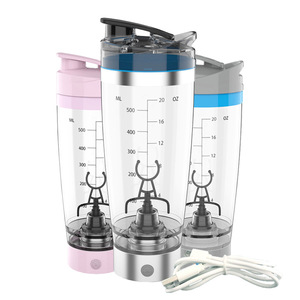 Vaso mezclador eléctrico de 600 ml con escala de medición, vaso mezclador reutilizable para batidos de proteínas - Product Image 5