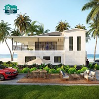 Casas Prefabricadas Modernas de Estructura de Acero Ligero de Doble Ancho para Propiedades Suburbanas, Oficina/Tienda de Alta Calidad con Energía Solar