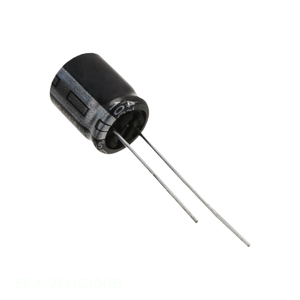 Condensador Original ECA-2EHG100B 10 uF CAP ALUM 10UF 20% 250V RADIAL TH de Montaje a Través de Orificio - Product Image 1