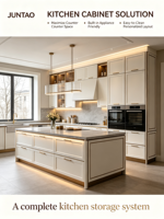 Lemari Dapur & Pintu Lemari Kayu Solid Oak Modern Buatan Khusus Kustomisasi Seluruh Rumah Lemari Dasar