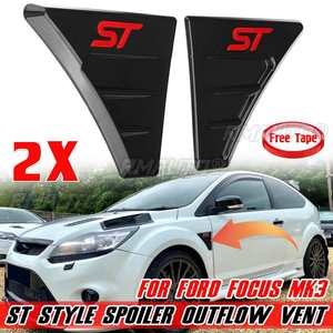 ST Style Car Side Wing Fender <b>Door</b> Air Flow Grill Intake Vent <b>Trim</b> Side Vent Fender Decor Sticker for Ford for Focus MK3 ABS - Product Image 1