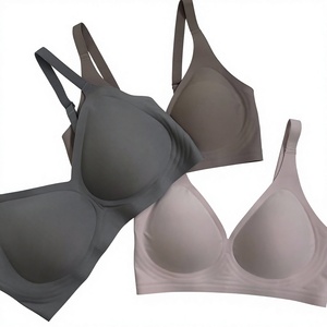 <span class=keywords><strong>Reggiseno</strong></span> da donna ODM OEM con stampa leopardata e tinta unita, con ferretto, scollo a V, senza cuciture, vestibilità comoda, taglie forti, lavabile in lavatrice, con inserti in gel. - Product Image 5