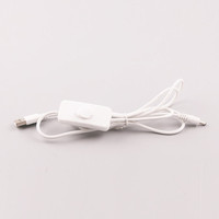 Câble USB mâle vers femelle DC 55*21, 1 pièce, avec interrupteur