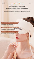 Massage par pression d'air de chauffage électrique Portable 2 en 1 soulagement de la douleur tête oculaire masseur de Compression d'air migraine capuchon de soulagement des maux de tête