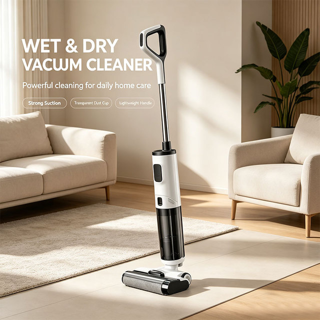 Intelligent Wet & Dry Cordless Wireless Vacuum Cleaner with HEPA Filter Low Noise Household & Hotel Floor Washer Brushless Motor