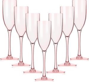 Copas <span class=keywords><strong>de</strong></span> Vino <span class=keywords><strong>de</strong></span> Plástico Rosa al por Mayor, Flautas <span class=keywords><strong>de</strong></span> Champán Irrompibles, Copas <span class=keywords><strong>de</strong></span> Brindis <span class=keywords><strong>de</strong></span> Acrílico Reutilizables para Decoración <span class=keywords><strong>de</strong></span> Eventos <span class=keywords><strong>de</strong></span> Boda - Product Image 1