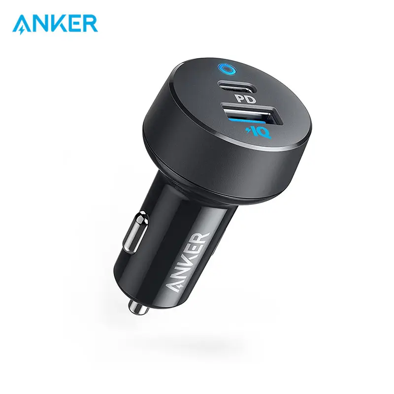 Original Anker 35W Car Charger PowerDrive ll USB C PD Port for MacBook For iPhone 12 13 pro Fast Charge Port for Samsung