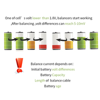Smart Battery Voltage Checker 1S Active Balancer Equalizer for Solar ESS UPS Power Station System LiFePO4 Support Ultra-low