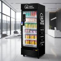 Distributeur automatique réfrigéré HAHA Vending 440 avec compresseur AI, compatible aliments frais, 300-600 unités, prise US, SDK, 4G, Wi-Fi