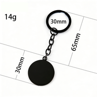 Porte-clés rond en métal Ywyougang, 4 couleurs, étiquette circulaire, chaîne pour gravure laser personnalisée, cadeau