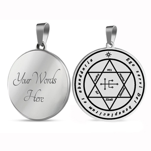 Vòng Cổ Mặt Dây Chuyền Bằng Thép Không <span class=keywords><strong>G</strong></span>ỉ HLSS244 <span class=keywords><strong>Ego</strong></span> Servi Dei Beneplacitum Et Abundantia Vau Phocbus Rcgulus Sol Eloah Shemesh - Product Image 4