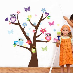 Benutzer definierte Wanda uf kleber Eule und Big Tree Wandt attoos Hochwertige PVC umwelt freundliche und abnehmbare Kinder dekoration Aufkleber - Product Image 3