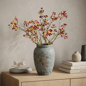 Vase en poterie artisanale de Jingdezhen, style rustique vintage, en céramique, pour table, arrangement de fleurs séchées, décoration moderne pour la maison - Product Image 2
