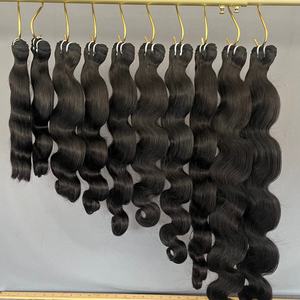 ผมอินเดียแบบเป็นมัด ไม่ผ่านการแปรรูป จัดเรียงเกล็ดผมอย่างเป็นธรรมชาติ แบบตรงธรรมชาติ แบบลอนบอดี้เวฟ แบบลอนลึก เกรด 12A แบบฟูลเลอร์ ขายส่งแบบเป็นมัด สำหรับผู้หญิงผิวสี - Product Image 6