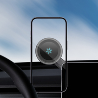Chargeur de voiture sans fil à refroidissement magnétique pour 12/13/14/15/16/17 avec protection OTP/OVP, charge rapide QC3.0, port Type-C