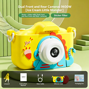 Appareil photo numérique pour enfants Upgrade Dinosaur, caméra vidéo HD 1080P pour selfie, pour tout-petits, mignon, portable, cadeau pour petites filles et garçons - Product Image 5