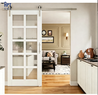 Porte coulissante sur mesure à prix d'usine, porte coulissante à suspension supérieure, porte coulissante à pousser-tirer, pour cuisine, chambre et bureau