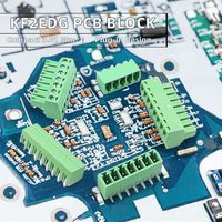 Bloc de bornes PCB enfichable KF2EDG 3,81 mm avec broches droites courbées + prise, matériau PA66, options 2-16 pôles