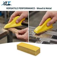 Livraison Rapide – Papier Abrasif Jaune en Oxyde d'Aluminium 3,5x1 Pouce avec Fixation Auto-agrippante Anti-colmatage pour le Ponçage du Métal (OEM)