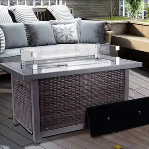 Large Rectangular Outdoor Indoor Fire Pit Table Top Fire Pit Bioethanol Fireplace Tabletop Fire Pit For Patio